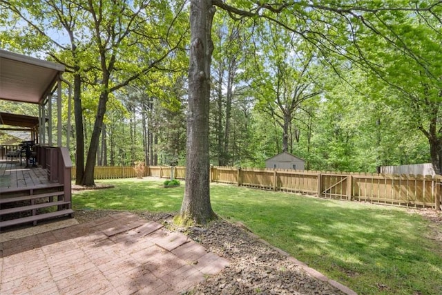 2 Breton Ln, Bella Vista, AR 72715 - view of yard featuring a deck and a patio