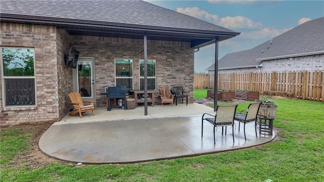view of patio / terrace featuring a fenced backyard
