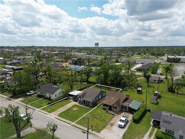 aerial view with a residential view