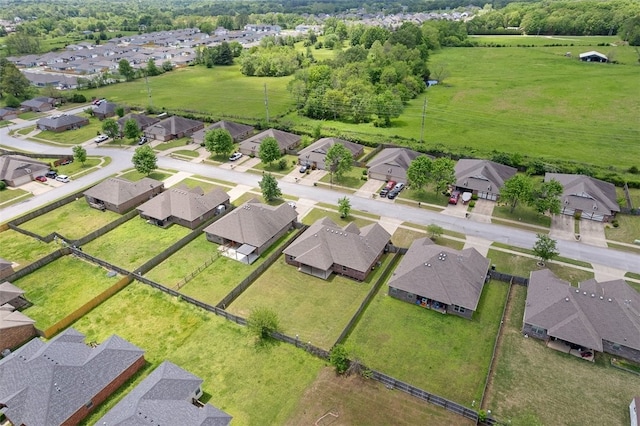 bird's eye view with a residential view