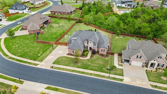 bird's eye view featuring a residential view