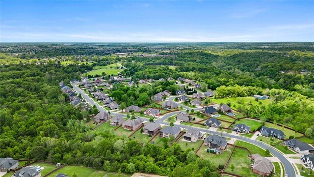 aerial view with a forest view