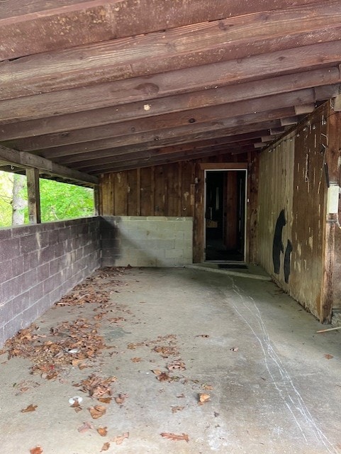 exterior space featuring an exterior structure
