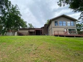 6 Briarwood Ln, Clarksville, AR 72830 - back of property featuring a yard and a deck