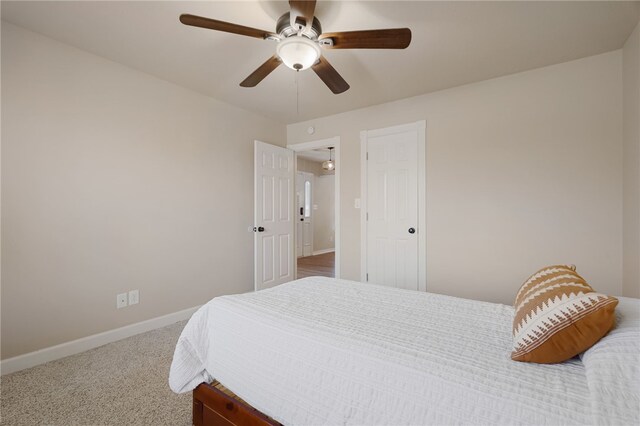 6431 Summer Shade, Van Buren, AR 72956 - bedroom with baseboards, ceiling fan, and carpet