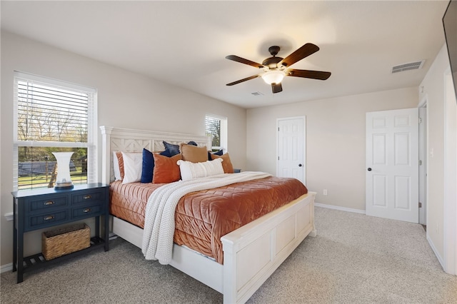 6431 Summer Shade, Van Buren, AR 72956 - carpeted bedroom featuring a ceiling fan, baseboards, and visible vents