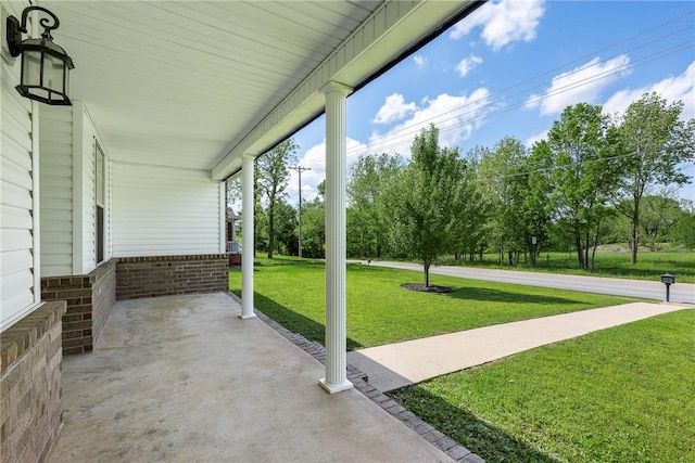 view of patio / terrace with a porch