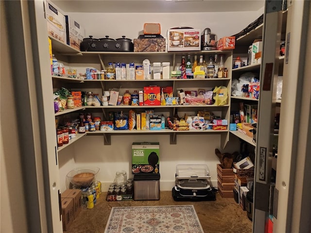 view of pantry