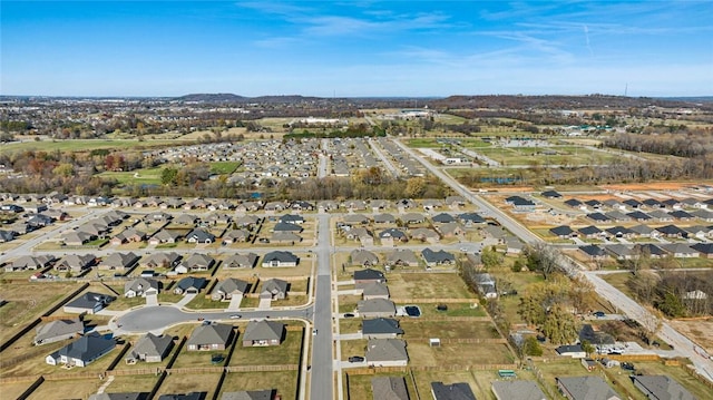 aerial view featuring a residential view