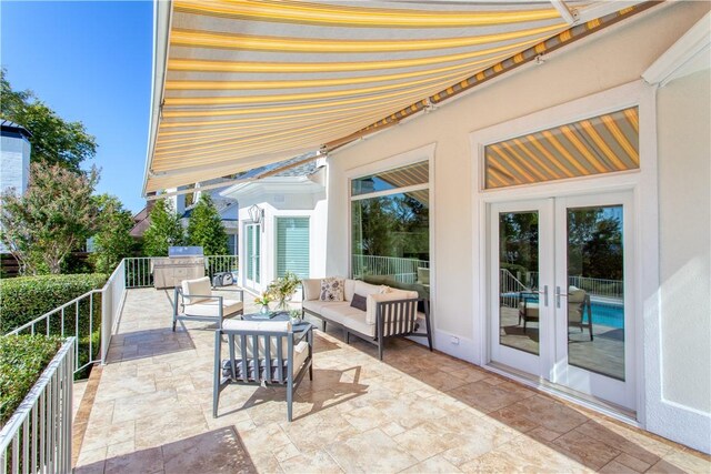 1800 Wheaton Trce, Fort Smith, AR 72908 - view of patio / terrace featuring an outdoor hangout area and french doors