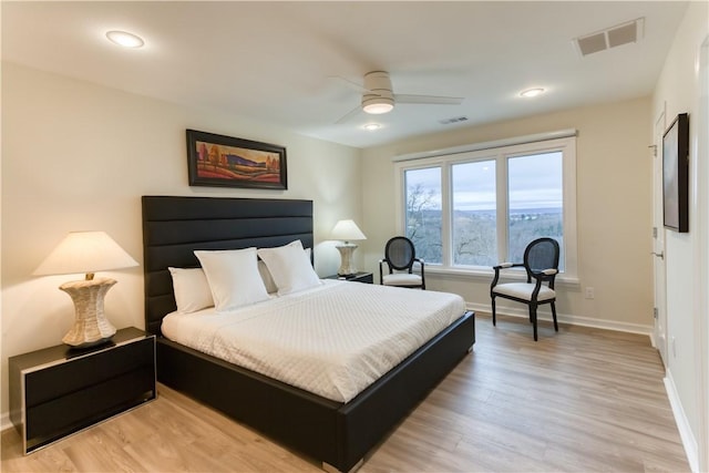 1800 Wheaton Trce, Fort Smith, AR 72908 - bedroom featuring light wood-style flooring, baseboards, visible vents, and recessed lighting