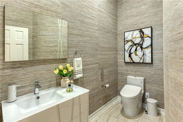 1800 Wheaton Trce, Fort Smith, AR 72908 - bathroom with tile patterned floors, tile walls, toilet, and vanity