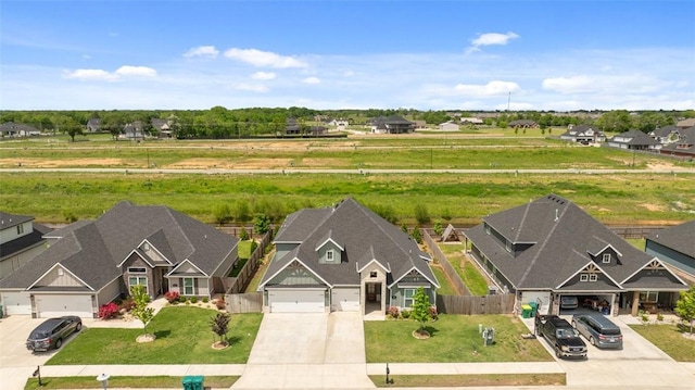 aerial view of residential area