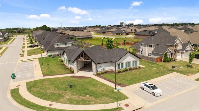 aerial perspective of suburban area