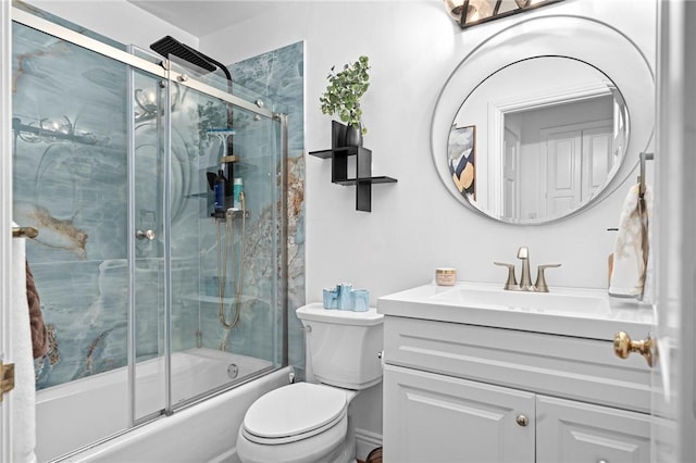 5008 Cliff Dr, Fort Smith, AR 72903 - bathroom featuring vanity, toilet, and enclosed tub / shower combo