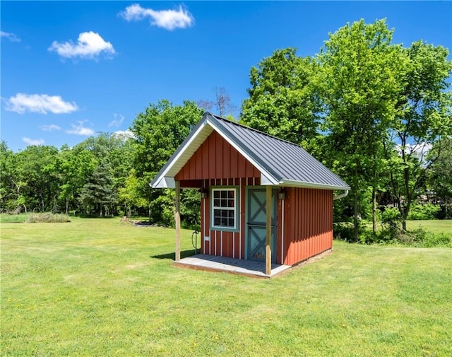 view of shed