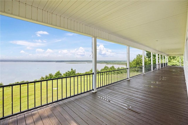 650 Painter Ln, Lamar, AR 72846 - deck with a water view and a lawn