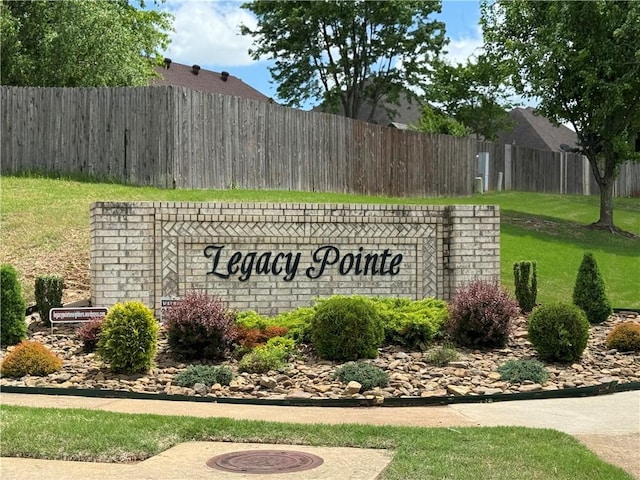 6297/6299 W Milliken Bnd, Fayetteville, AR 72704 - community / neighborhood sign featuring fence and a lawn
