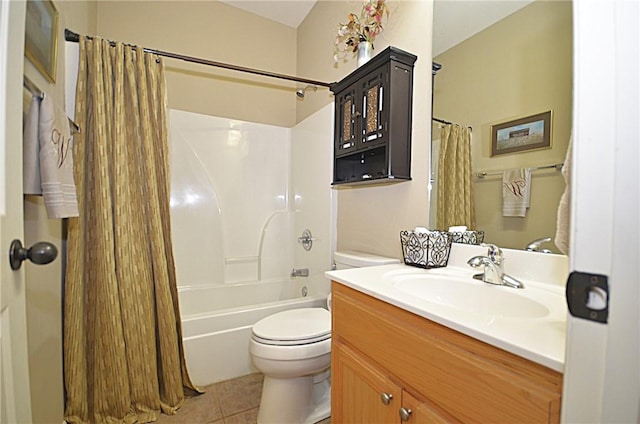 42 Sable Dr, Bella Vista, AR 72715 - full bath with vanity, toilet, shower / tub combo, and tile patterned floors