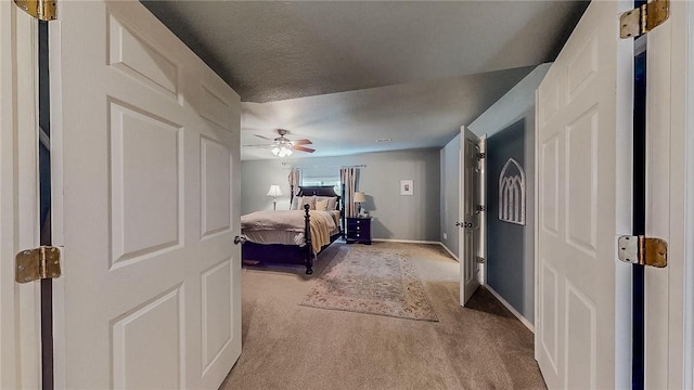 2341 N Fox Trl, Fayetteville, AR 72703 - bedroom with carpet flooring, baseboards, and ceiling fan