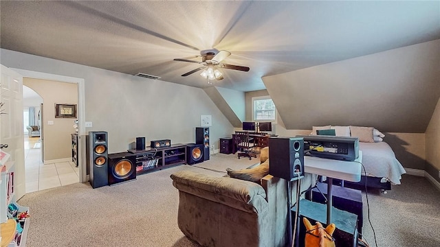 2341 N Fox Trl, Fayetteville, AR 72703 - interior space with carpet, visible vents, and ceiling fan
