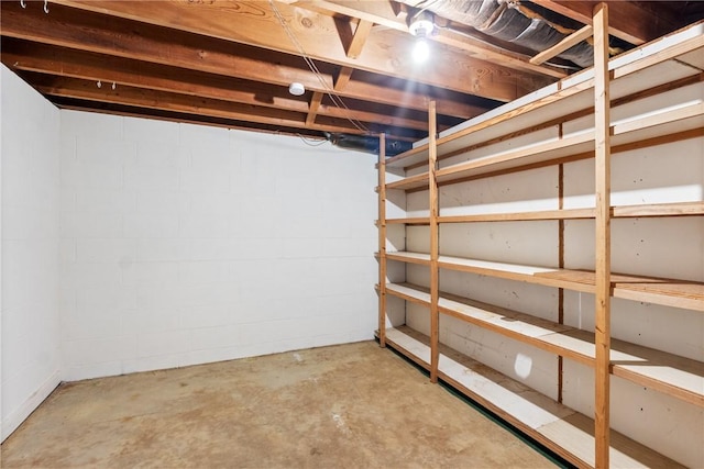 5 College St, Eureka Springs, AR 72632 - unfinished basement with concrete block wall