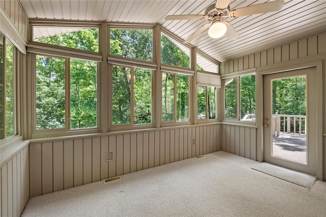 4 Tisbury Ln, Bella Vista, AR 72715 - unfurnished sunroom with a ceiling fan and lofted ceiling