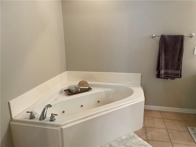 814 Irelan St, Lowell, AR 72745 - full bathroom with baseboards, tile patterned flooring, and a jetted tub