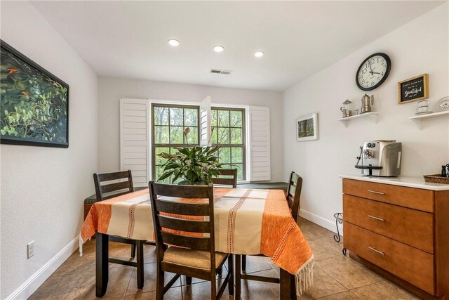 8 Eddy Ln, Bella Vista, AR 72715 - dining space featuring recessed lighting, baseboards, and light tile patterned flooring
