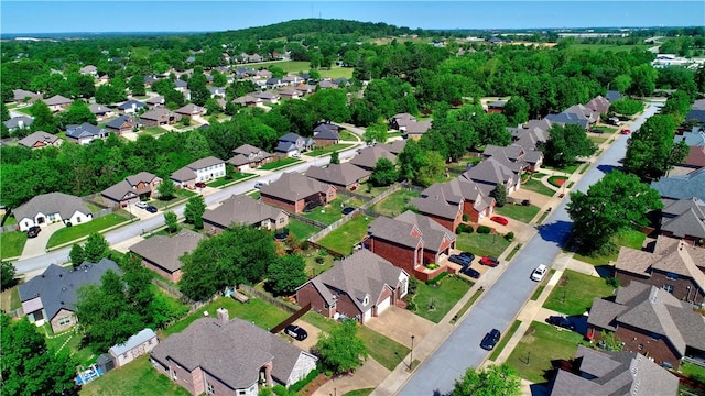 aerial view featuring a residential view
