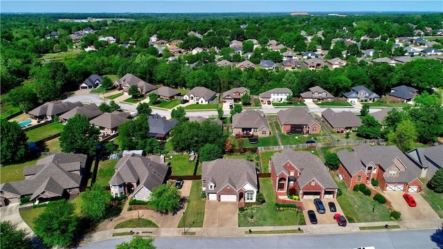 aerial view with a residential view
