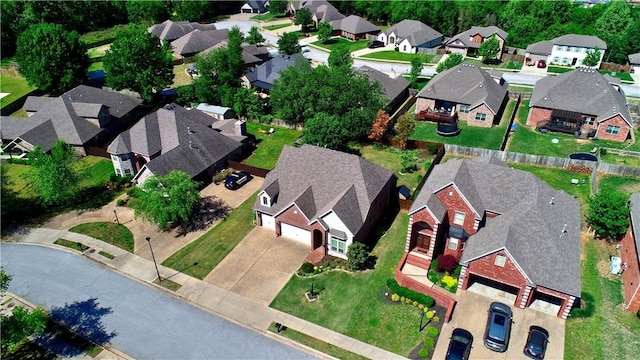bird's eye view with a residential view