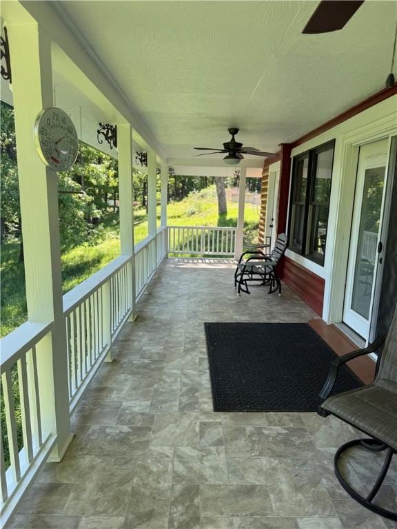 2132 County Road 246, Berryville, AR 72616 - view of patio with covered porch and ceiling fan