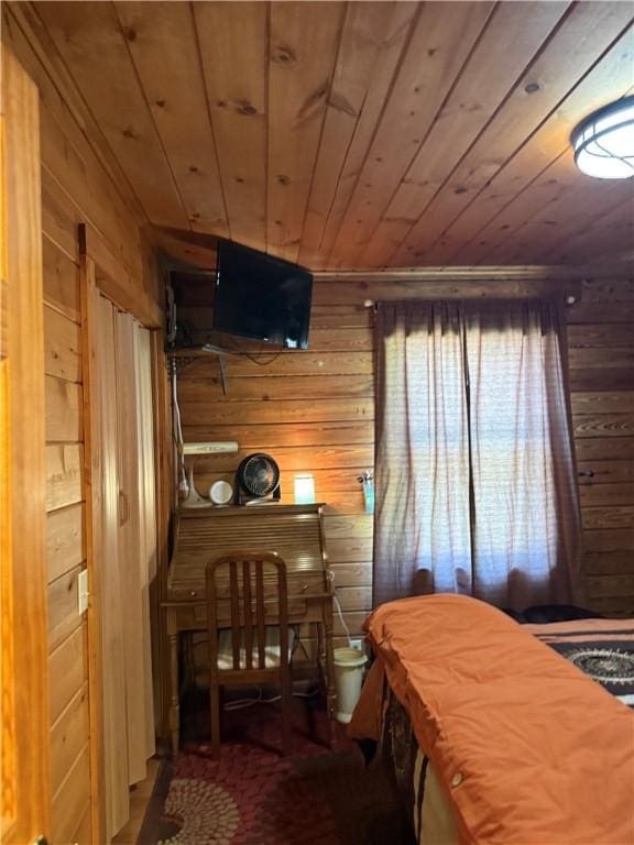 2132 County Road 246, Berryville, AR 72616 - bedroom featuring wooden walls and wood ceiling