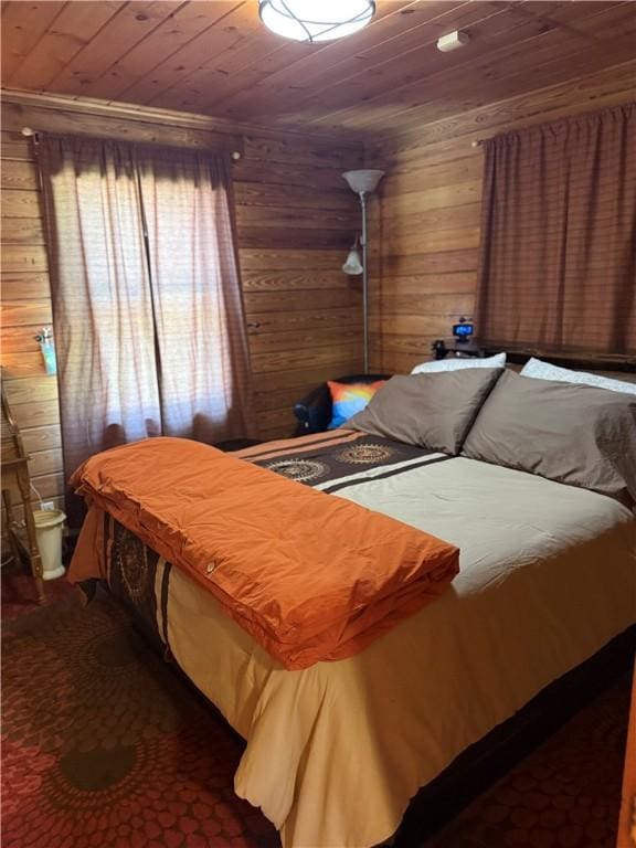 2132 County Road 246, Berryville, AR 72616 - bedroom with wooden ceiling and wood walls