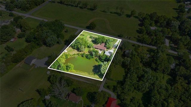 101 Carter Ln, Elkins, AR 72727 - drone / aerial view featuring a water view
