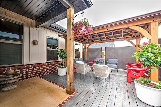 2227 Riggins Ave, Pea Ridge, AR 72751 - deck featuring a gazebo and an outdoor hangout area