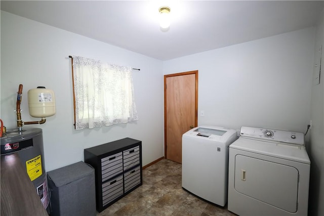 910 Sunset Ln, Harrison, AR 72601 - laundry room with independent washer and dryer and electric water heater