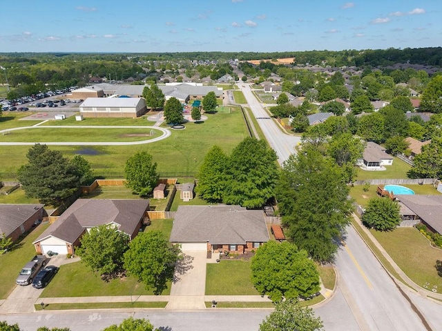 aerial perspective of suburban area