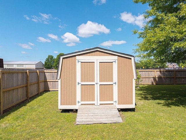 view of shed