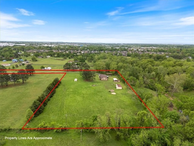 overview of rural landscape featuring property boundaries highlighted