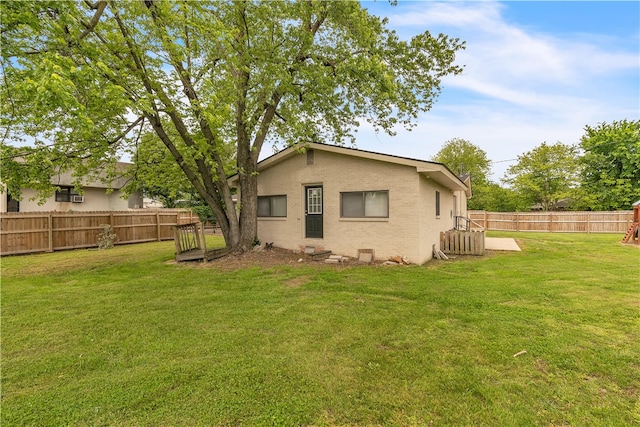 back of property with brick siding