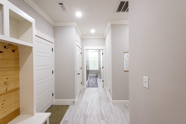29 Salen Ln, Bella Vista, AR 72715 - corridor with ornamental molding, baseboards, and recessed lighting