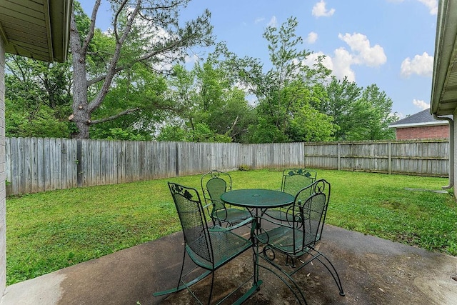 view of patio featuring outdoor dining space