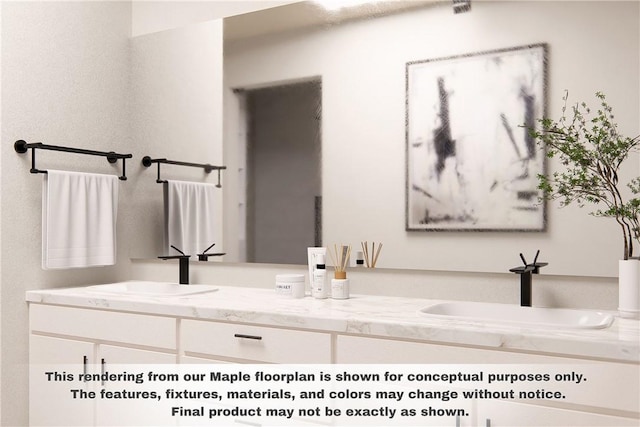 bathroom featuring double vanity