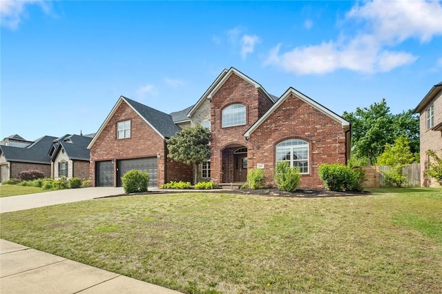 3907 NE Cadbury Ave, Bentonville, AR 72712 - traditional-style home with brick siding, driveway, and a garage