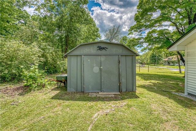 view of shed