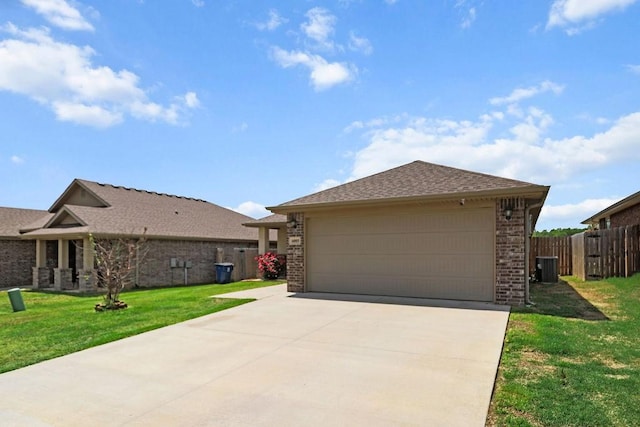 6005 Sherman St, Bentonville, AR 72713 - view of home's exterior with brick siding, cooling unit, and concrete driveway