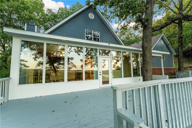 18322 Oakridge Rd, Springdale, AR 72764 - deck with a sunroom
