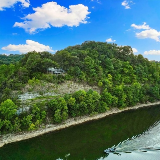 18322 Oakridge Rd, Springdale, AR 72764 - aerial view of a heavily wooded area and a large body of water